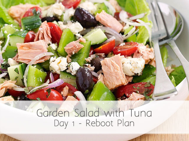 Reboot Day 1 – Garden Salad with Tuna
